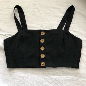 Lulu’s Brand Black Crop Top